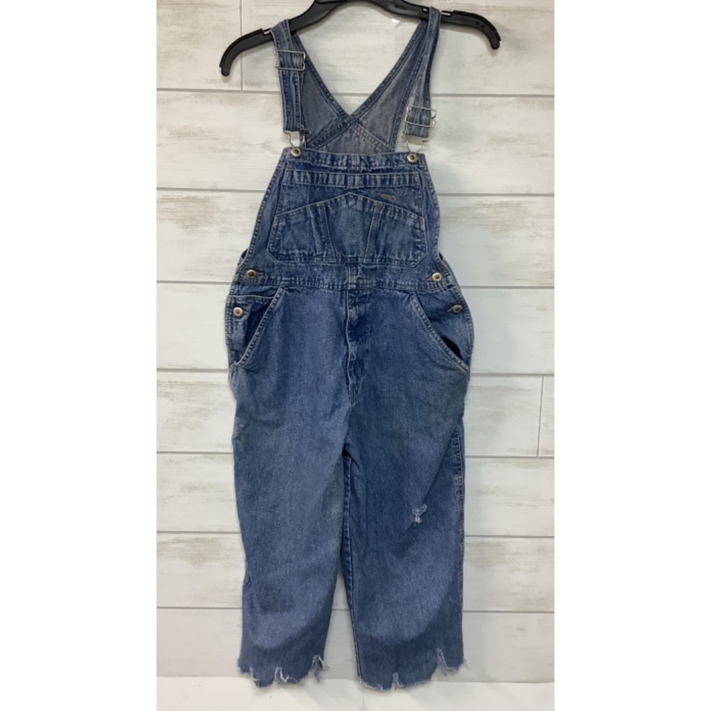 Gap Denim Overalls Girls XL 32" W halloween costume scarecrow zombie altered